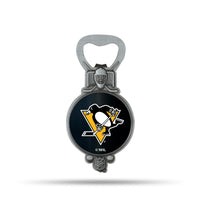 Wholesale NHL Pittsburgh Penguins Magnetic Bottle Opener, Stainless Steel, Strong Magnet to Display on Fridge By Rico Industries