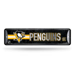 Wholesale NHL Pittsburgh Penguins Metal Street Sign 4" x 15" Home Décor - Bedroom - Office - Man Cave By Rico Industries