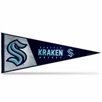 Wholesale NHL Rico Industries Seattle Kraken 12" x 30" Soft Felt Pennant - EZ to Hang