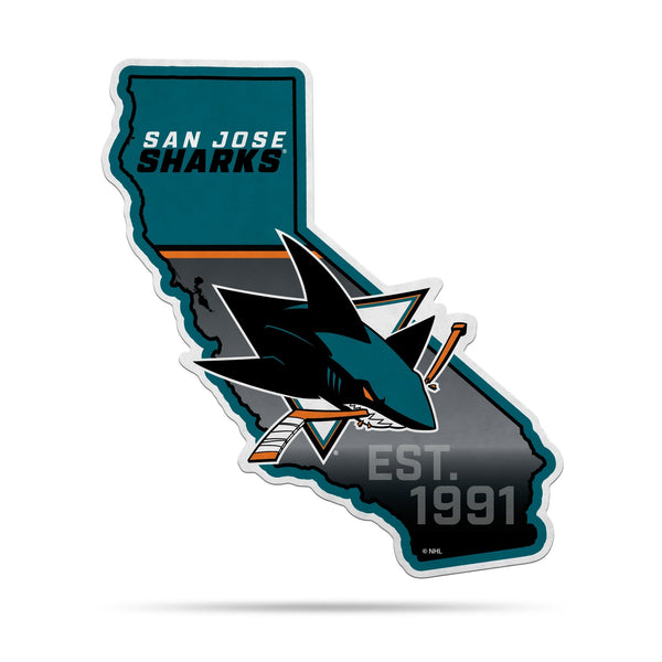 Wholesale NHL San Jose Sharks Classic State Shape Cut Pennant - Home and Living Room Décor - Soft Felt EZ to Hang By Rico Industries