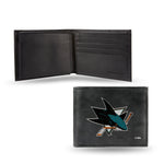 Wholesale NHL San Jose Sharks Embroidered Genuine Leather Billfold Wallet 3.25" x 4.25" - Slim By Rico Industries