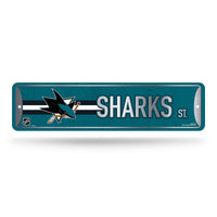 Wholesale NHL San Jose Sharks Metal Street Sign 4" x 15" Home Décor - Bedroom - Office - Man Cave By Rico Industries