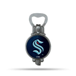 Wholesale NHL Seattle Kraken Magnetic Bottle Opener, Stainless Steel, Strong Magnet to Display on Fridge By Rico Industries
