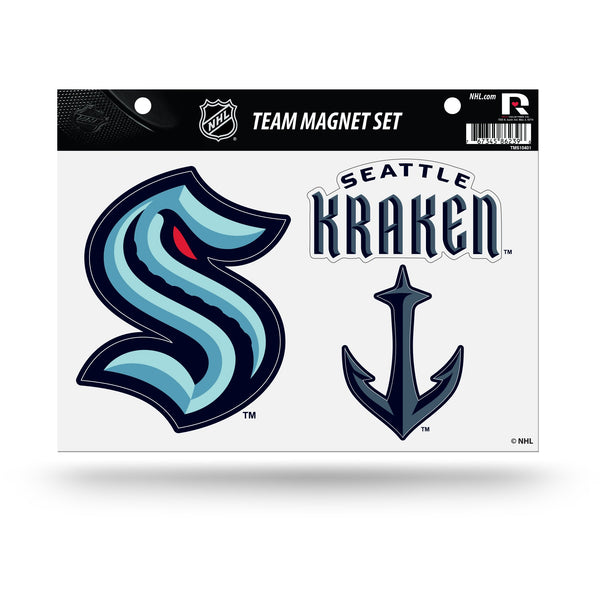 Wholesale NHL Seattle Kraken Team Magnet Set 8.5" x 11" - Home Décor - Regrigerator, Office, Kitchen By Rico Industries