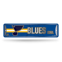 Wholesale NHL St. Louis Blues Metal Street Sign 4" x 15" Home Décor - Bedroom - Office - Man Cave By Rico Industries