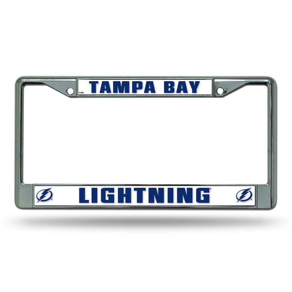 Wholesale NHL Tampa Bay Lightning 12" x 6" Silver Chrome Car/Truck/SUV Auto Accessory By Rico Industries
