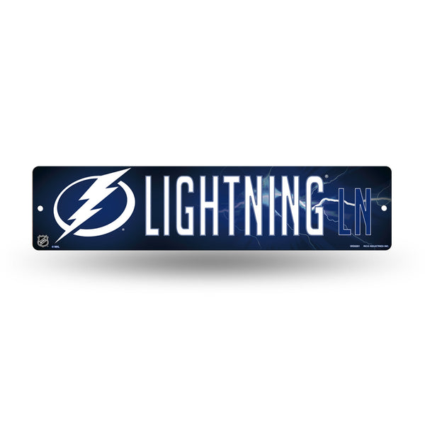 Wholesale NHL Tampa Bay Lightning Plastic 4" x 16" Street Sign By Rico Industries