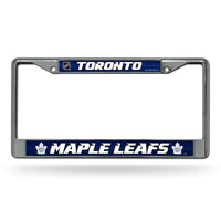 Wholesale NHL Toronto Maple Leafs 12" x 6" Silver Bling Chrome Car/Truck/SUV Auto Accessory By Rico Industries