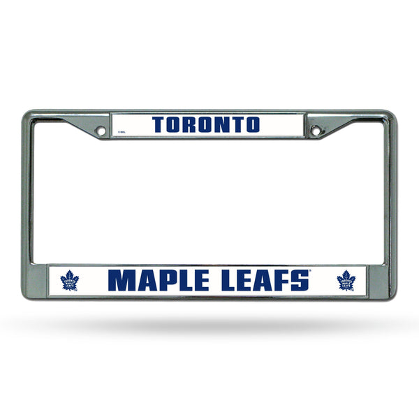 Wholesale NHL Toronto Maple Leafs 12" x 6" Silver Chrome Car/Truck/SUV Auto Accessory By Rico Industries