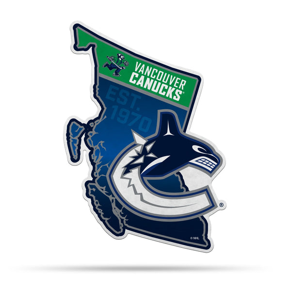 Wholesale NHL Vancouver Canucks Classic State Shape Cut Pennant - Home and Living Room Décor - Soft Felt EZ to Hang By Rico Industries