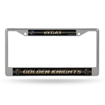 Wholesale NHL Vegas Golden Knights 12" x 6" Silver Bling Chrome Car/Truck/SUV Auto Accessory By Rico Industries
