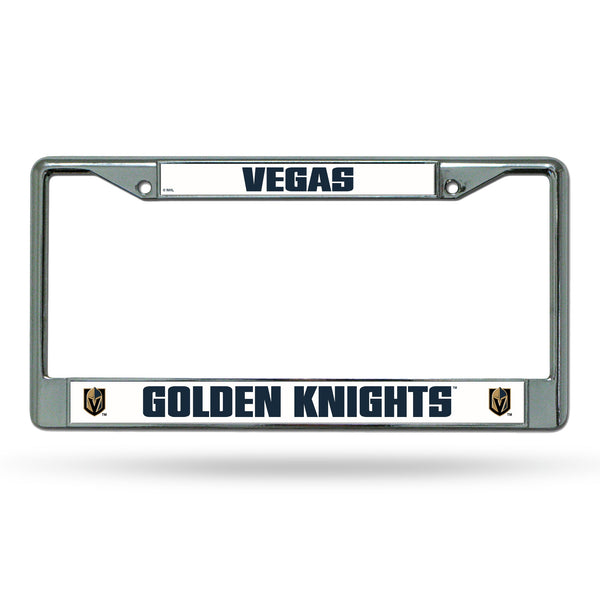 Wholesale NHL Vegas Golden Knights 12" x 6" Silver Chrome Car/Truck/SUV Auto Accessory By Rico Industries