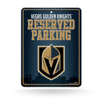 Wholesale NHL Vegas Golden Knights 8.5" x 11" Metal Parking Sign - Great for Man Cave, Bed Room, Office, Home Décor By Rico Industries