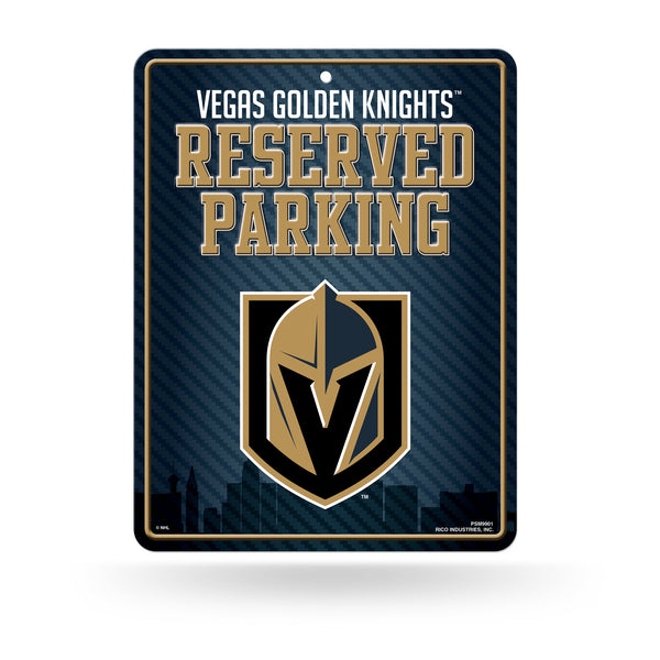 Wholesale NHL Vegas Golden Knights 8.5" x 11" Metal Parking Sign - Great for Man Cave, Bed Room, Office, Home Décor By Rico Industries