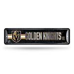 Wholesale NHL Vegas Golden Knights Metal Street Sign 4" x 15" Home Décor - Bedroom - Office - Man Cave By Rico Industries