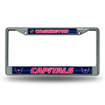 Wholesale NHL Washington Capitals 12" x 6" Silver Bling Chrome Car/Truck/SUV Auto Accessory By Rico Industries
