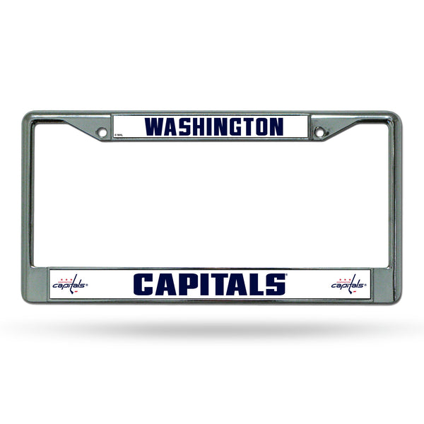 Wholesale NHL Washington Capitals 12" x 6" Silver Chrome Car/Truck/SUV Auto Accessory By Rico Industries
