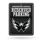 Wholesale NHL Washington Capitals 8.5" x 11" Carbon Fiber Metal Parking Sign - Great for Man Cave, Bed Room, Office, Home Décor By Rico Industries
