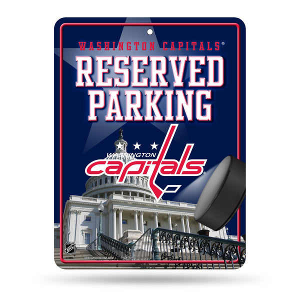 Wholesale NHL Washington Capitals 8.5" x 11" Metal Parking Sign - Great for Man Cave, Bed Room, Office, Home Décor By Rico Industries