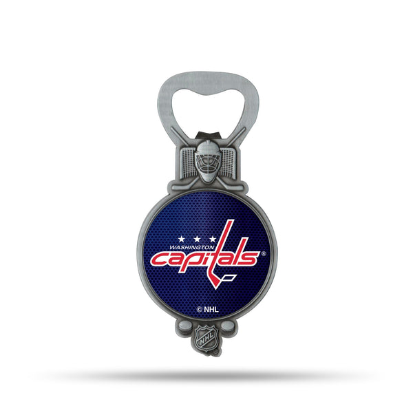 Wholesale NHL Washington Capitals Magnetic Bottle Opener, Stainless Steel, Strong Magnet to Display on Fridge By Rico Industries