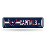 Wholesale NHL Washington Capitals Metal Street Sign 4" x 15" Home Décor - Bedroom - Office - Man Cave By Rico Industries