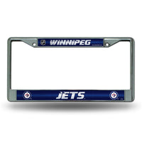 Wholesale NHL Winnipeg Jets 12" x 6" Silver Bling Chrome Car/Truck/SUV Auto Accessory By Rico Industries