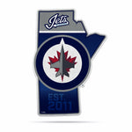 Wholesale NHL Winnipeg Jets Classic State Shape Cut Pennant - Home and Living Room Décor - Soft Felt EZ to Hang By Rico Industries