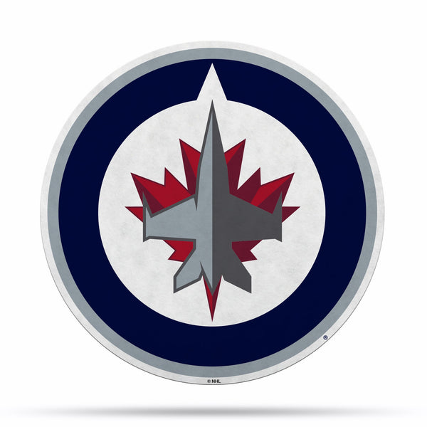 Wholesale NHL Winnipeg Jets Classic Team Logo Shape Cut Pennant - Home and Living Room Décor - Soft Felt EZ to Hang By Rico Industries