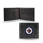 Wholesale NHL Winnipeg Jets Embroidered Genuine Leather Billfold Wallet 3.25" x 4.25" - Slim By Rico Industries