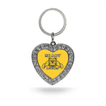 Wholesale North Carolina A&T Rhinestone Heart Key Chain