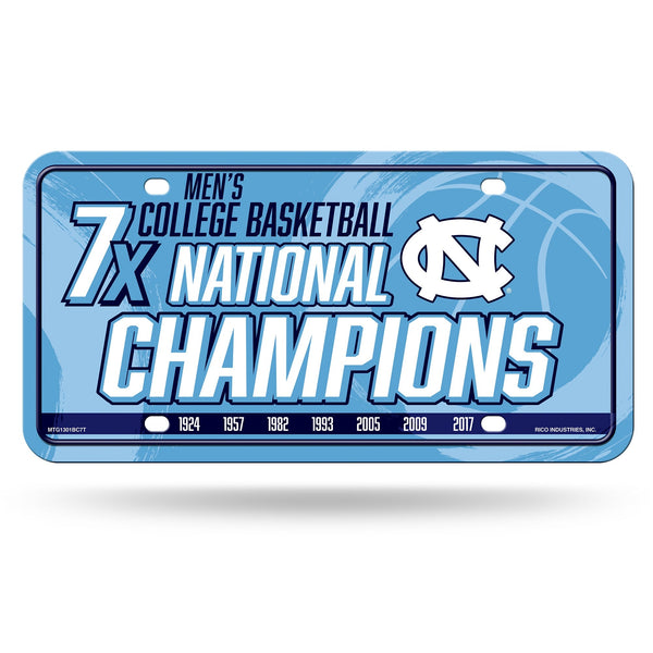 Wholesale North Carolina University 7 Time College Basketball Champs Metal Auto Tag