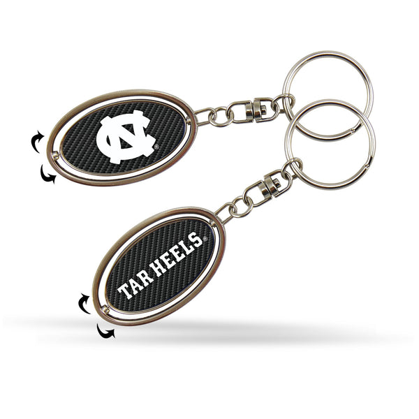 Wholesale North Carolina University - Carbon Fiber Design - Spinner Keychain