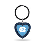 Wholesale North Carolina University Navy Rhinestone Heart Keychain