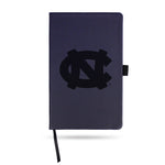 Wholesale North Carolina University Team Color Laser Engraved Notepad W/ Elastic Band - Navy