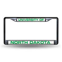 Wholesale North Dakota Fighting Hawks Black Laser Chrome 12 x 6 License Plate Frame