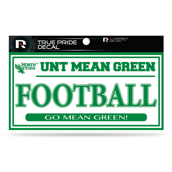 Wholesale North Texas 3" X 6" True Pride Decal - Football (Alternate)