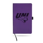 Wholesale Northern Iowa Team Color Laser Engraved Notepad W/ Elastic Band - Purple