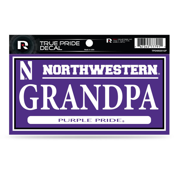 Wholesale Northwestern 3" X 6" True Pride Decal - Grandpa