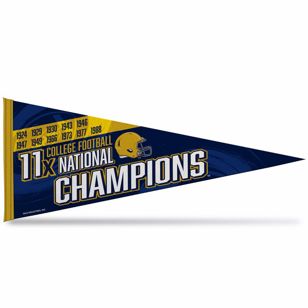 Wholesale Notre Dame 11 Time College Football Champs Soft Felt Carded Pennant (12X30)