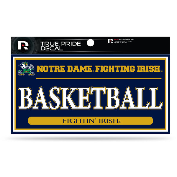 Wholesale Notre Dame 3" X 6" True Pride Decal - Basketball
