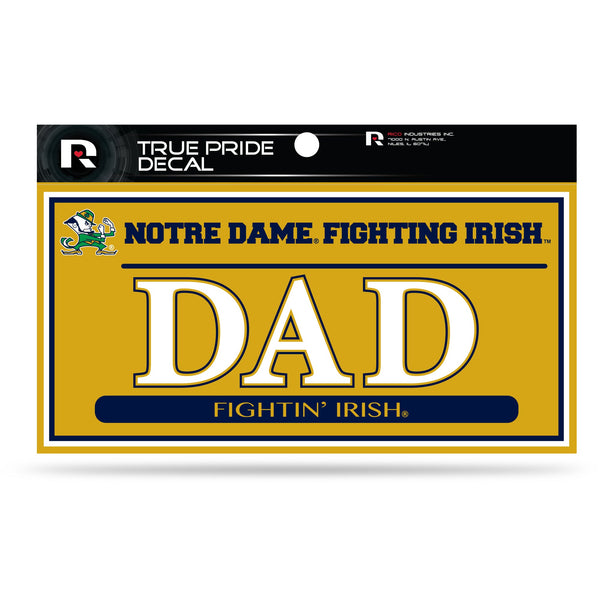 Wholesale Notre Dame 3" X 6" True Pride Decal - Dad (Alternate)