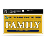 Wholesale Notre Dame 3" X 6" True Pride Decal - Family (Alternate)