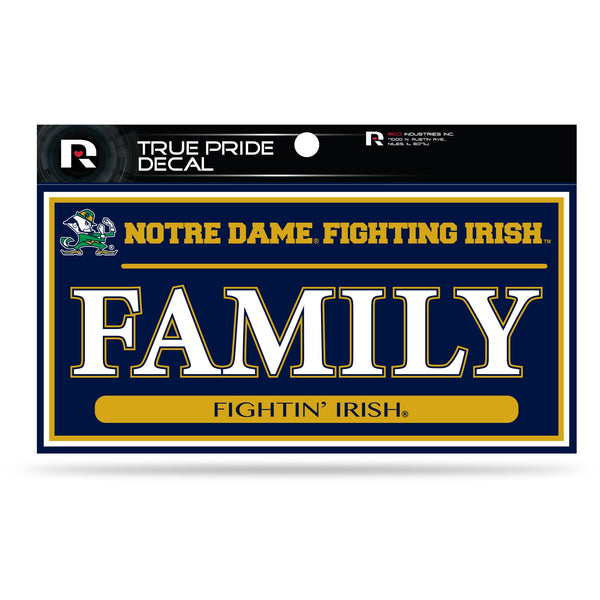 Wholesale Notre Dame 3" X 6" True Pride Decal - Family