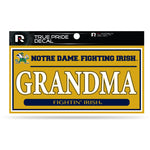 Wholesale Notre Dame 3" X 6" True Pride Decal - Grandma (Alternate)
