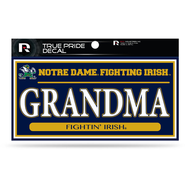 Wholesale Notre Dame 3" X 6" True Pride Decal - Grandma