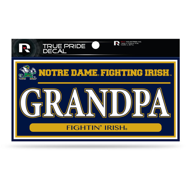 Wholesale Notre Dame 3" X 6" True Pride Decal - Grandpa