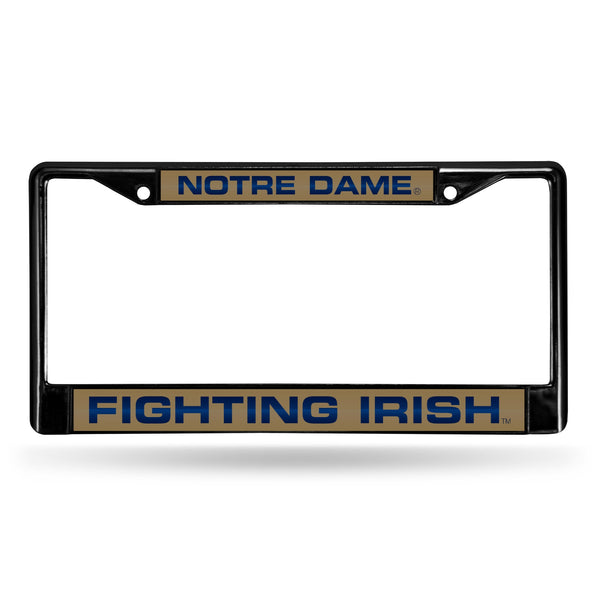 Wholesale Notre Dame Fighting Irish Black Laser Chrome 12 x 6 License Plate Frame