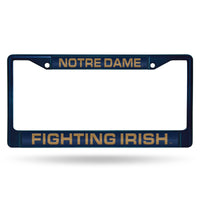 Wholesale Notre Dame Laser Navy Chrome Frame