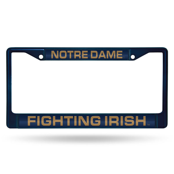 Wholesale Notre Dame Laser Navy Chrome Frame