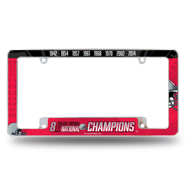 Wholesale Ohio State University 8 Time College Football Champs All Over Chrome Frame